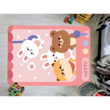 Imagem de Tapete Infantil Emborrachado Antiderrapante Divertido 90cmx125cm Máqui