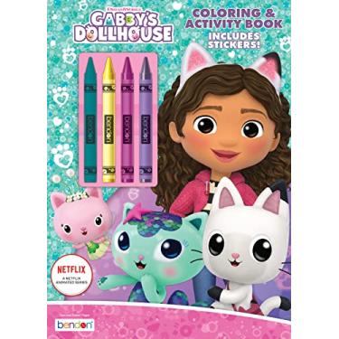 Imagem de Bendon Gabby's Dollhouse Coloring Book with Stickers, 4 Crayons Included, 48 Pages, 53873
