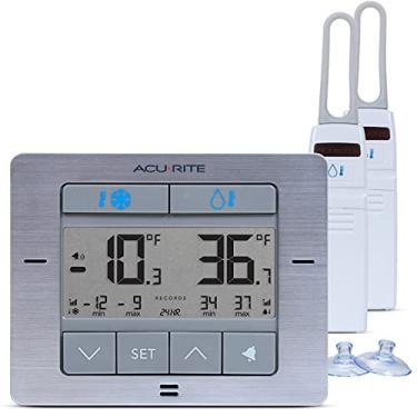 Imagem de AcuRite Termômetro digital sem fio para geladeira e freezer com alarme, temperatura máxima/mínima para casa e restaurantes (00515 m) 10,8 cm x 9,5 cm