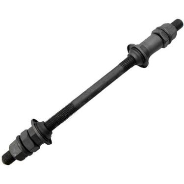 Imagem de PurYupearl 1 peça eixo preto para bicicleta 190 mm eixo do cubo traseiro de várias velocidades 3/20.3 cm 26 TPI eixo do cubo cônico porca de bloqueio kit de arruela cubos rodas e acessórios ciclismo,