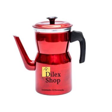 Imagem de Bule Cafeteira Café Chá Leite  Alumínio Bico Grande 1900 Ml - DA ALUMI