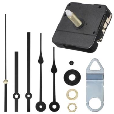 Imagem de Uonlytech Mecanismo de relógio de substituição DIY peças de reparo de relógio de eixo longo relógio de parede mecanismo de relógio de mão kit para relógios de parede, 2 pares de ponteiros