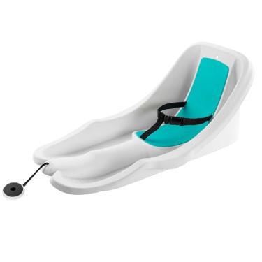 Imagem de Gizmo Riders Trenó infantil Baby Rider – Puxe o trenó de neve para bebês e bebês com alça de reboque e arnês de segurança de 3 pontos, comporta 25 kg, idades a partir de 6 meses (gelo azul), azul gelo