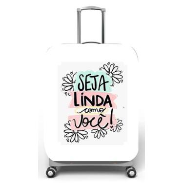Imagem de Capa para mala de viagem G, medidas max C48x A75 x P29cm Estampa Seja 