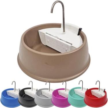 Imagem de Bebedouro Fonte Gatos Cachorros Cães 1,5L Filtro Carvão Ativado Bivolt
