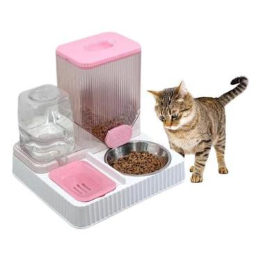 Imagem de Comedouro Raçao Agua Pet Gato Bebedouro Resistente Oferta - AlwyStore,