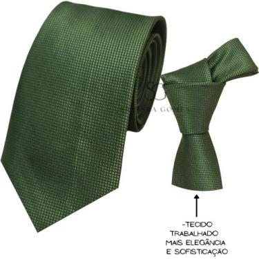 Imagem de Gravata Verde Oliva para Padrinhos e Eventos Tecido Trabalhado Quadrad