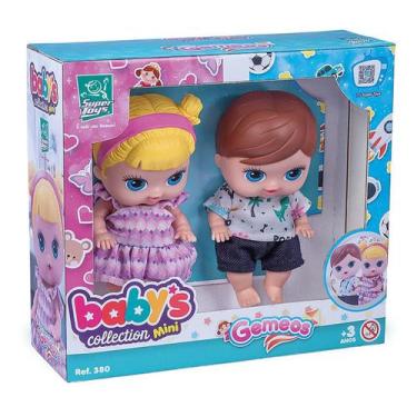 Imagem de Bonecos Baby'S Collection Gêmeos Super Toys, Rosa