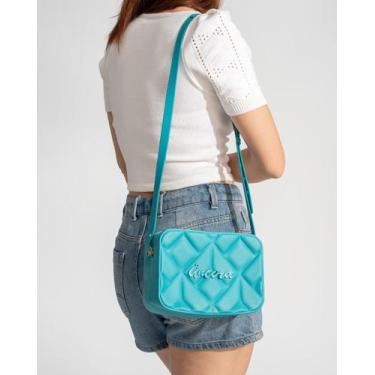 Imagem de Bolsa feminina com alça transversal de ombro ajustavel - ancora, Azul 