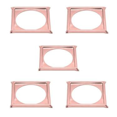 Imagem de Kit C/ 5 Porta Grelha Caixilho Ralo Click 10x10 Inox Rose - Montelar A