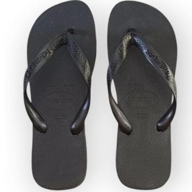 Imagem de Chinelo havaianas top original preto e branco, Preto, 33/34