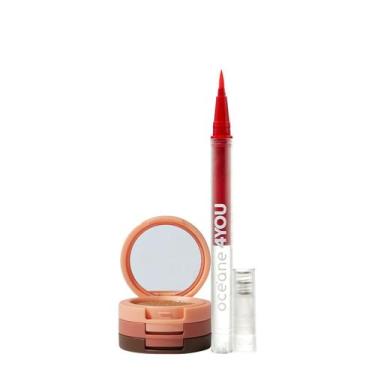 Imagem de Kit Océane 4you Sombra Rose Sparkle Caneta Delineadora Color Neon Oran