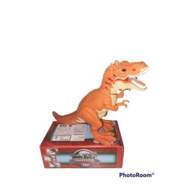 Imagem de Brinquedo Dinossauro Rex Solta Fumaça Com Luz E Som (laranja) - FUN GA