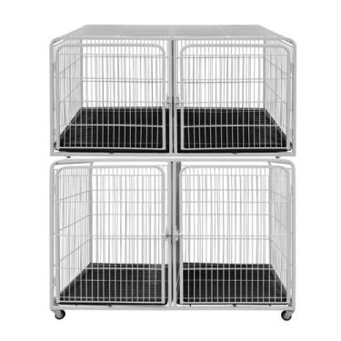 Imagem de Canil Gaiola Modular 4 Lugares Cães Cachorro Pet Shop Tosa - Açomix, B