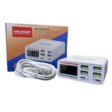 Imagem de Fonte Carregadora Medidor Voltagem Entrada Usb e UsbC Display Digital 