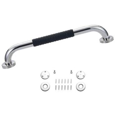 Imagem de Barra de Apoio 40cm Inox Suporte Antiderrapante Idoso Criança Gestante