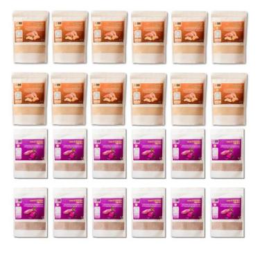 Imagem de Kit 24 Un Farinha Batata Doce Polpa Laranja e Roxa Pó 10.8kg - DAB Sup