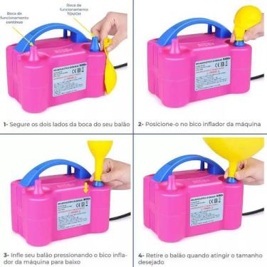 Imagem de Inflador Compressor Elétrico Bomba Encher Balões Bexiga 110v - C1, 110