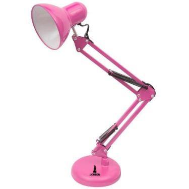 Imagem de Luminária Pixar Lorben De Mesa Articulada Garra E Base Rosa, Bivolt