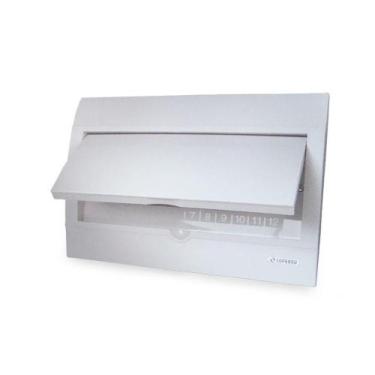 Imagem de Quadro de distribuição de embutir em PVC para 12 disjuntores DIN Sopra