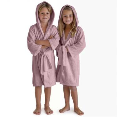 Imagem de Roupão Infantil e Juvenil Microfibra Com Capuz e Cinto Macio - Bell En