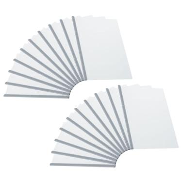 Imagem de PATIKIL Capas de relatório transparentes com barras deslizantes, 20 peças de capa de currículo com aderência deslizante de 8 mm, capacidade de 50 folhas, pastas de apresentação A4 para arquivo,