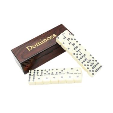 Imagem de YIJU Conjunto de dominó Jogo de mesa Presente de feriado 28 peças de dominó Melamina Ferramenta educacional Multifuncional para viagens Adultos Família