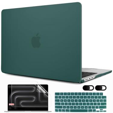 Imagem de MEEgoodo Capa rígida para laptop M4 MacBook Pro 14 polegadas 2024 2023 2021 A3112/A3401/A3185/A2918/A2992/A2779/A2442 M3 M2 M1 Pro/Max, capa rígida para laptop com capa de teclado, protetor de tela e