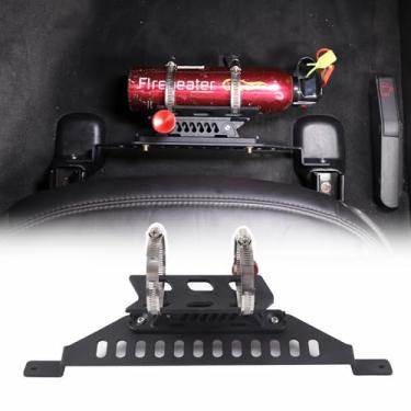 Imagem de LLKUANG Suporte de Montagem de Extintor de Incêndio com Barra de Proteção de Liberação Rápida Sob O Assento Compatível com Chevrolet Corvette C6 2005-2013, Suporte Ajustável de 2 G (1, Prata)