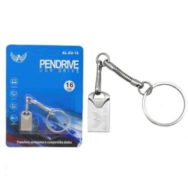 Imagem de Pendrive 16gb Mini Metal gravado Com Músicas 57 Pastas