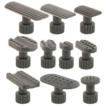 Imagem de Abas para extrator de amassados, 10 peças de abas de remoção de amassados de carroceria, ferramenta de reparo de amassados sem pintura, abas de cola com ventosa de gelo para reparo de amassados de