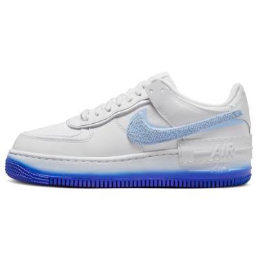 Imagem de Nike Tênis feminino Air Force 1 Shadow White/Royal Tint-Racer Blue (FJ4567 100), Branco/Racer azul-azul matiz rosa feitiço, 11.5
