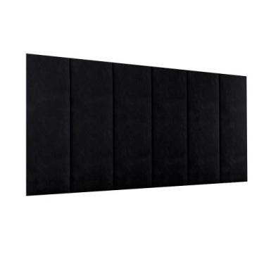 Imagem de Cabeceira Adesiva Modular Estofada Em Suede 60Cmx20Cm 1 Peça - Invicto