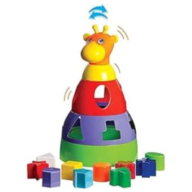 Imagem de Brinquedo Educativo Girafa Didática Para encaixar Formas Geométricas