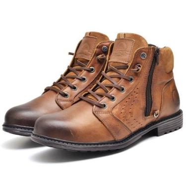 Imagem de Coturno Masculino Elegante De Couro Com Fechamento Cadarço - MARINA SH