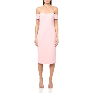 Imagem de Dress the Population Vestido feminino Bailey tomara que caia tomara que caia colado ao corpo, Rosa vintage, PP