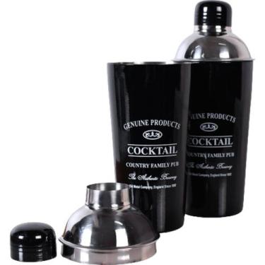 Imagem de Coqueteleira Classic Black 8,7x24,5 Aço Galvanizado - Bene Casa, Preto