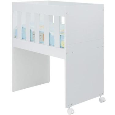 Imagem de Mini Berço Moises Com Colchao E Rodizios BBI54 Branco Dtall - Milani S