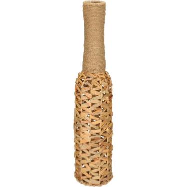 Imagem de VASO DECORATIVO ENFEITE CASA HOME&CO FIBRA NATURAL E METAL 71x15x15cm