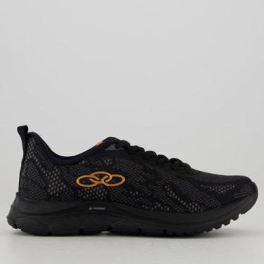 Imagem de Tênis Olympikus Citrus 2 Feminino Preto e Dourado, 35