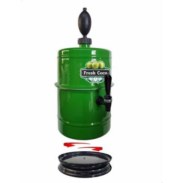 Imagem de Chopeira Coqueira Portatil A Gelo Agua De Coco + Base Verde - Beer Cho