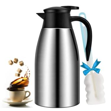 Imagem de Garrafa de café de 1,927 g com isolamento de airpot de aço inoxidável, garrafa térmica a vácuo para café, água quente, chá, bebidas quentes – mantenha 12 horas quentes, 24 horas frias