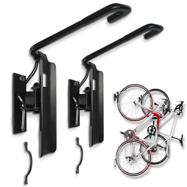 Imagem de VONLX Suporte de parede giratório para garagem, suporte de parede para garagem, suporte de parede para bicicleta, suporte de parede que economiza espaço, suporte vertical para bicicleta comporta até