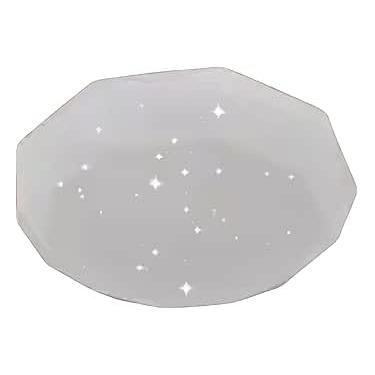 Imagem de Plafon Luminária LED Diament Leitoso 14W com Efeito Estrelado – 3 Cores de Luz – Bivolt – Luminária de Teto Moderna para Quarto, Sala e Escritório