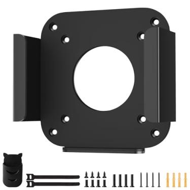 Imagem de Suporte para Mac Mini M4/M4 Pro 2024 VESA/parede/embaixo da mesa para Mac Mini M4 Suporte de montagem de metal compatível com Mac Mini M4 Suporte de monitor antiarranhões para Mac Mini M4 com suporte