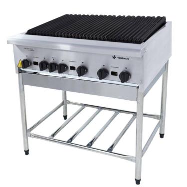 Imagem de Char broiler a Gás 90 cm Profissional com Pés Venâncio CGGP90