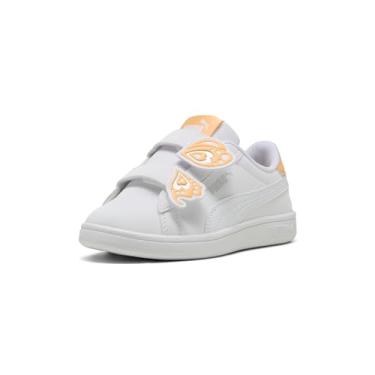 Imagem de PUMA Tênis infantil unissex Smash Hook and Loop, Puma Branco - quase damasco, 12.5 Little Kid