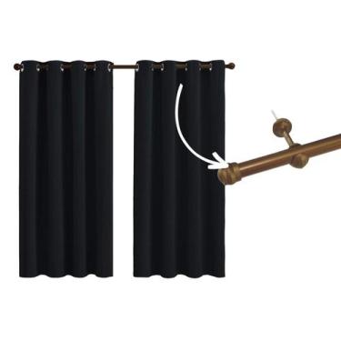 Imagem de Cortina 2 Metros Com Varão Incluso Tecido Oxford Sala Quarto - Casa Ar