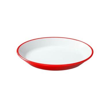 Imagem de Prato de imitação de porcelana minimalista, prato de sopa refogado para restaurante de hotel - 180062-vermelho e branco