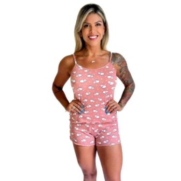 Imagem de Kit 2 Pijamas Curto Feminino Blusa e Short Doll Priscila - LuFelice, M